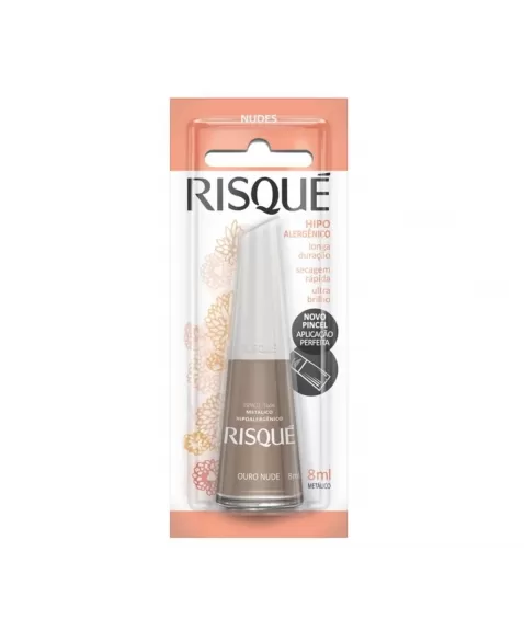 Esmalte Risqu Nude Met Lico Ouro Nude Ml Caixa Unidades