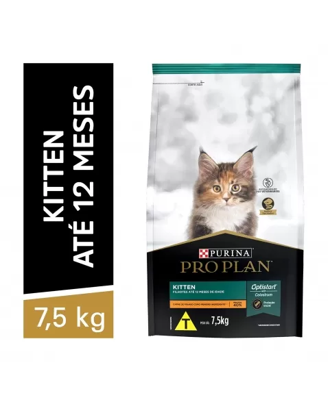 Ração Seca Proplan Cat Kitten Frango E Arroz 7,5Kg