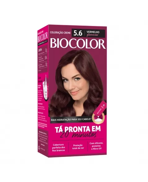 Tinta De Cabelo Biocolor Mini Kit Vermelho Glamour 5.6