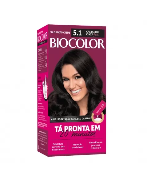 Tinta De Cabelo Creme Biocolor Mini Kit Castanho Festa 5.1