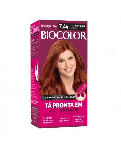 Tinta De Cabelo Biocolor Mini Kit Cobre Intenso 7.44