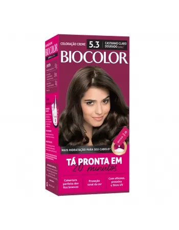 Tinta De Cabelo Biocolor Mini Kit Castanho Claro Dourado 5.3