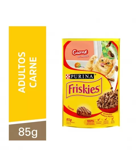 Ração Úmida Friskies Sachê - Sabor Carne Ao Molho 85G