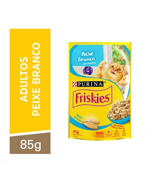 Ração Úmida Friskies Sachê - Sabor Peixe Branco 85G