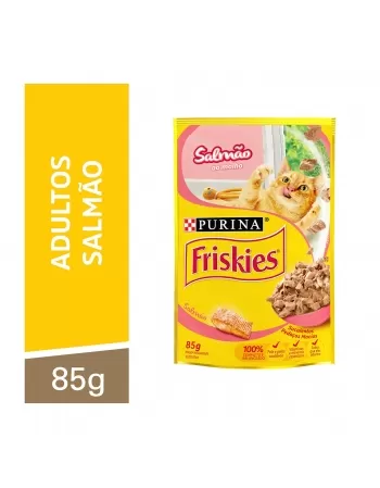 Ração Úmida Friskies Sachê - Sabor Salmão Ao Molho 85G