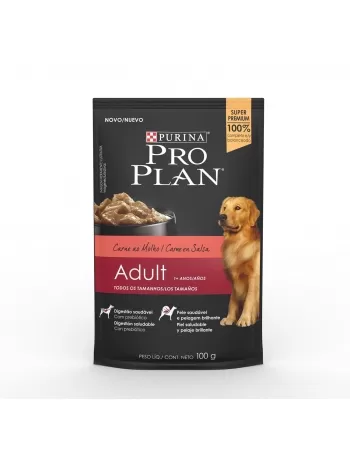 Ração Úmida Proplan Sachê Adulto - Sabor Carne 100G