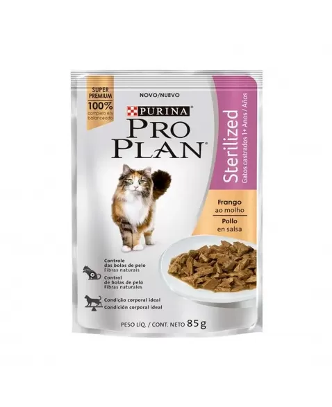 Ração Úmida Proplan Sachê Cat Adulto - Sabor Frango 85G