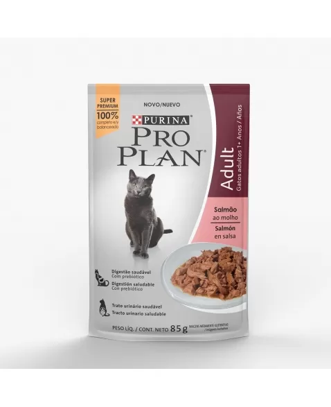 Ração Úmida Proplan Sachê Cat Adulto - Sabor Salmão 85G