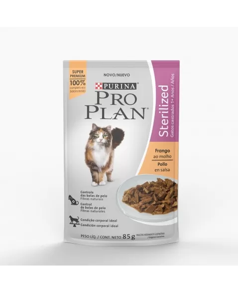 Ração Úmida Proplan Sachê Cat Esterelizado - Sabor Frango 85G