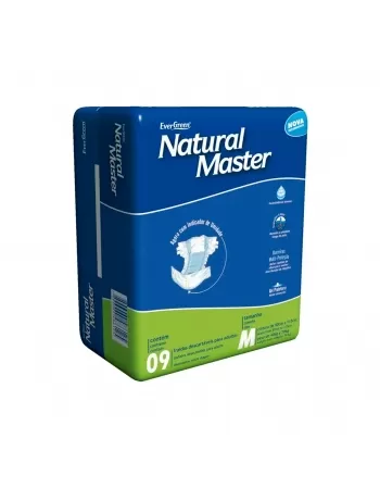 Fralda Descartável Para Adulto Natural Master M - 9 Unidades