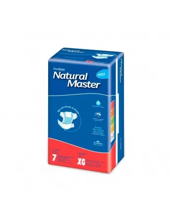 Fralda Descartável Para Adulto Natural Master Xg - 7 Unidades