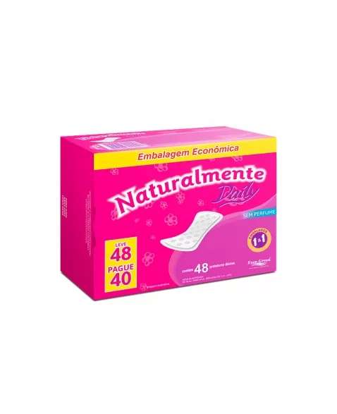 Protetor Diário Naturalmente Daily - Leve 48 Unidades Pague 40 Unidades