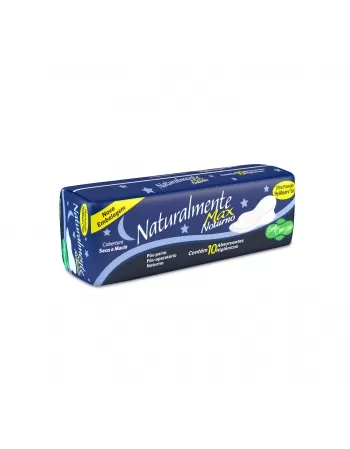 Absorvente Naturalmente Max Noturno Especial Com Abas - 10 Unidades