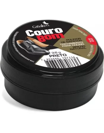 Polidor Pasta Couro Bom Preto 12X36G