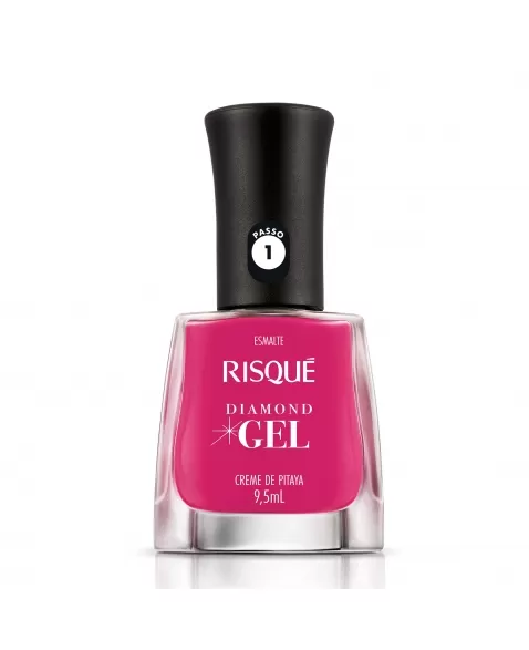 Esmalte Risqué Diamond Gel Creme De Pitaya Rosa Cremoso 9,5Ml - Caixa Com 6 Unidades Nu