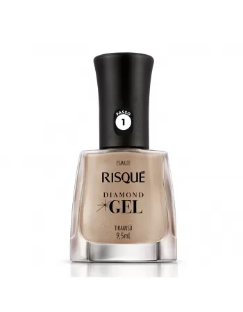 Esmalte Risqué Diamond Gel Tiramisu Cremoso 9,5Ml - Caixa Com 6 Unidades Nu