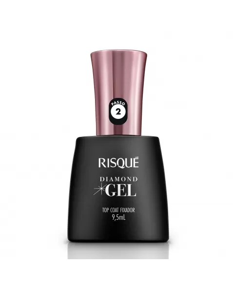 Top Coat Fixador Risqué Diamond Gel Cremoso 9,5Ml