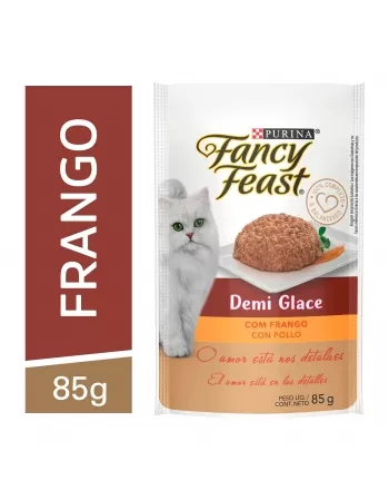 Ração Úmida Sachê Fancy Feast Demi Glace Gatos - Sabor Frango 85G