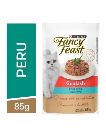 Ração Úmida Sachê Fancy Feast Goulash Gatos - Sabor Peru 85G