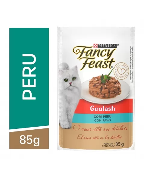 Ração Úmida Sachê Fancy Feast Goulash Gatos - Sabor Peru 85G