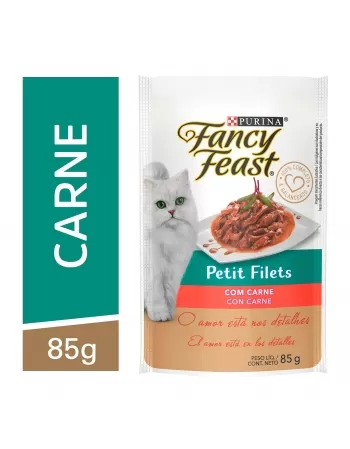 Ração Úmida Sachê Fancy Feast Petit - Sabor Filet Carne 85G