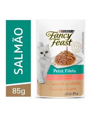 Ração Úmida Sachê Fancy Feast Petit - Sabor Filet Salmão 85G