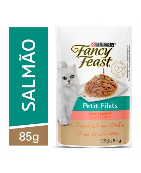 Ração Úmida Sachê Fancy Feast Petit - Sabor Filet Salmão 85G