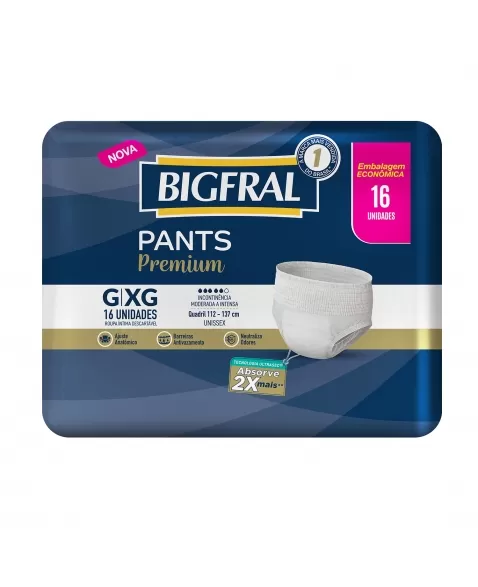 Fralda Bigfral Pants Econômica G/Xg - Com 16 Unidades