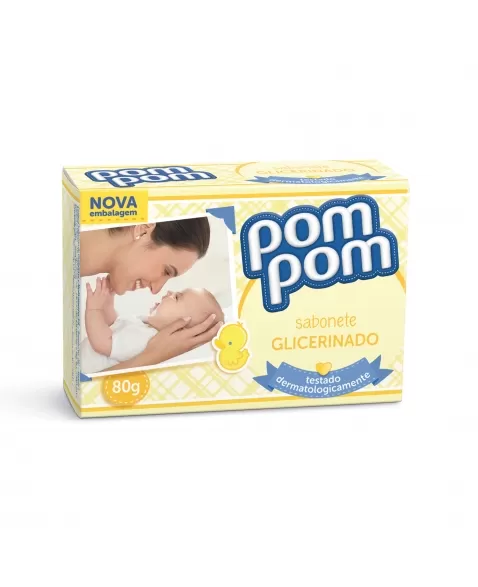 Sabonete Em Barra Pompom Glicerinado 80G