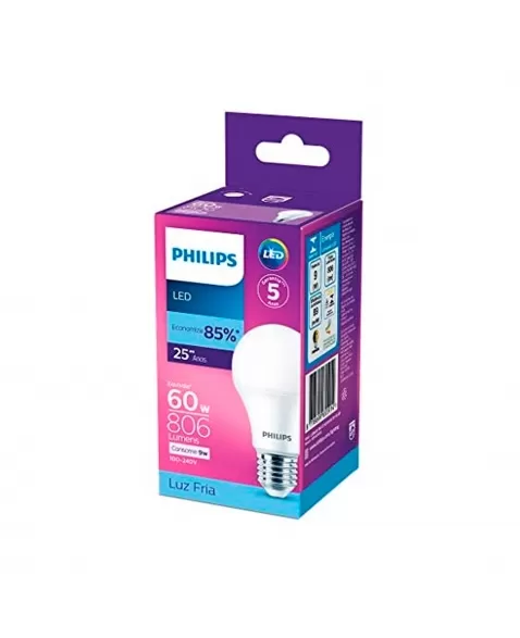 Lâmpada Philips Led Bulbo 9W (60W) 806 Lúmens