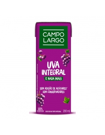 Suco De Uva Caixa Campo Largo 200Ml