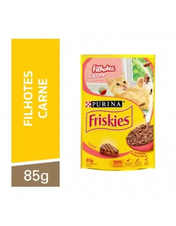 Ração Úmida Friskies Sachê Filhotes - Sabor Carne Ao Molho 85G