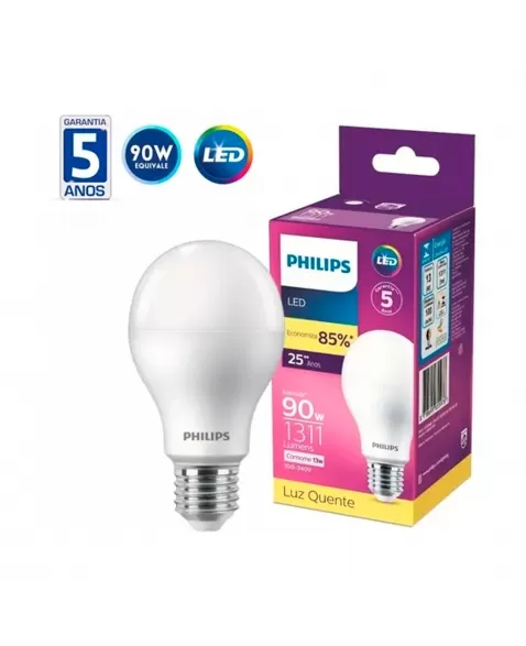 Lâmpada Philips Led Bulbo 13W (90W) 1311Wvf-40