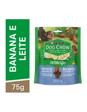 Biscoito Dog Chow Carinhos Para Filhotes - Sabor Banana E Leite 75G