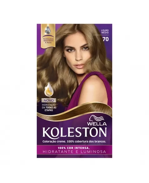 Tinta De Cabelo Koleston Louro Médio 70