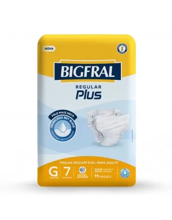 Fralda Bigfral Plus Regular G - Com 7 Unidades