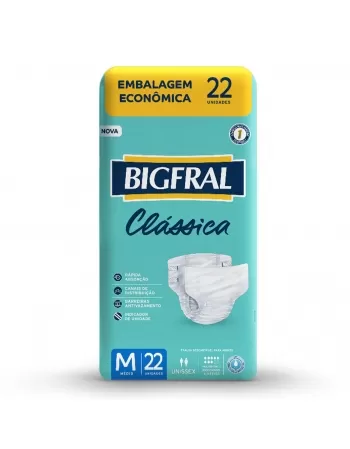 Fralda Bigfral Clássica Econômica M - Com 22 Unidades