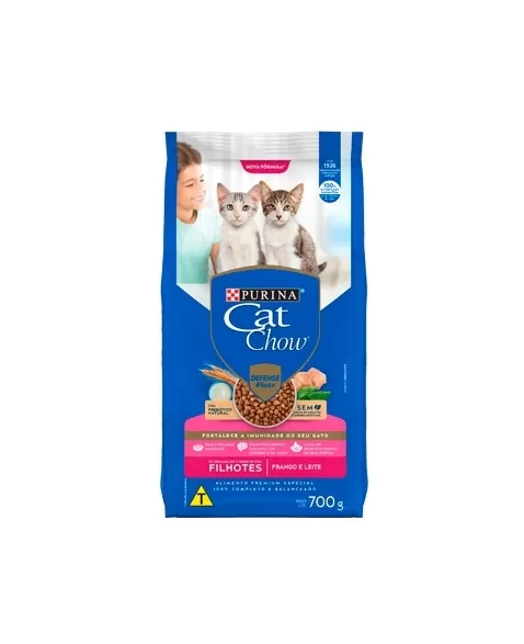 CAT CHOW PS FILHOTES FRANGO/LEITE 700G