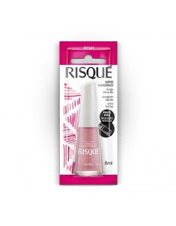 Esmalte Risqué Rosas Cremoso Astral 8Ml - Caixa Com 6 Unidades Blister