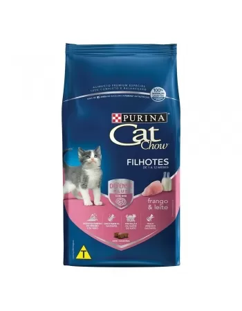 Ração Seca Cat Chow para Filhotes - Sabor Frango com Leite 7,5Kg