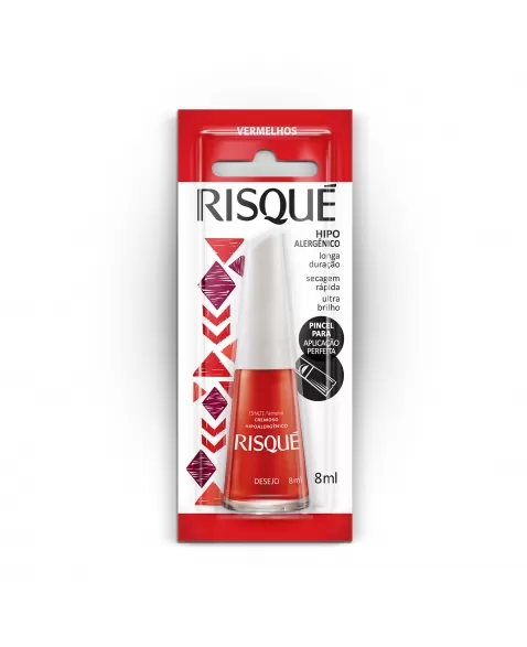 Esmalte Risqué Cremoso Desejo 8Ml - Caixa Com 6 Unidades Blister