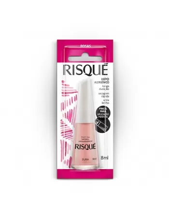 Esmalte Risqué Rosas Natural Duna 8Ml - Caixa Com 6 Unidades Blister