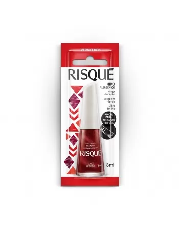 Esmalte Risqué Vermelhos Metálicos Maçã Do Amor 8Ml - Caixa Com 6 Unidades Blister