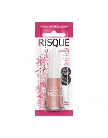 Esmalte Risqué Rosas Cremoso Bali 8Ml - Caixa Com 6 Unidades Blister