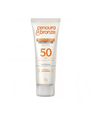 Protetor Solar Facial Cenoura E Bronze Fps50 50G