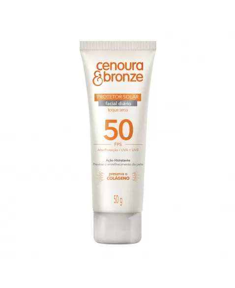 Protetor Solar Facial Cenoura E Bronze Fps50 50G