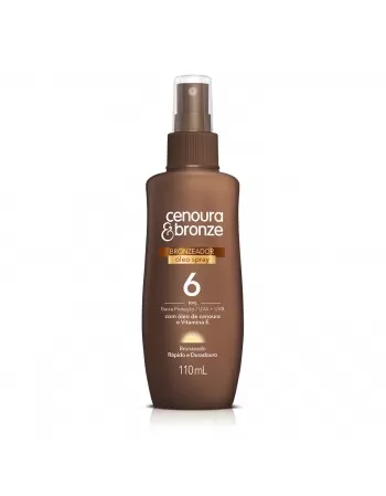 Óleo Bronzeador Spray Fps 6 Cenoura E Bronze 110Ml