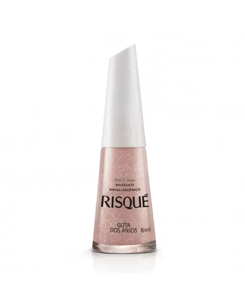 Esmalte Risqué Nude Metálico Gota Dos Anjos 8Ml - Caixa Com 6 Unidades NU