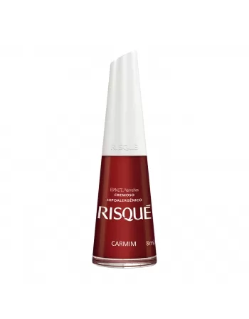 Esmalte Risqué Vermelho Cremoso Carmim 8Ml - Caixa Com 6 Unidades Nu