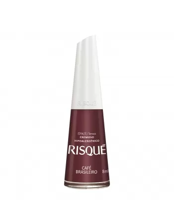 Esmalte Risqué Terroso Cremoso Café Brasileiro 8Ml - Caixa Com 6 Unidades Nu